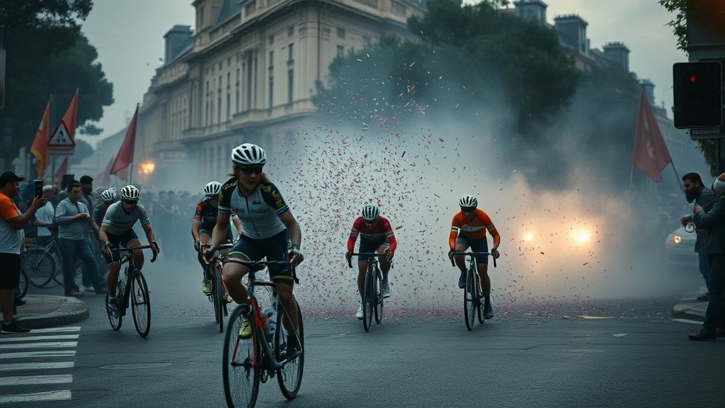 Advanced technological control center and interactive interfaces deployed for BREAKING Vuelta Protest Forces Spain Israel