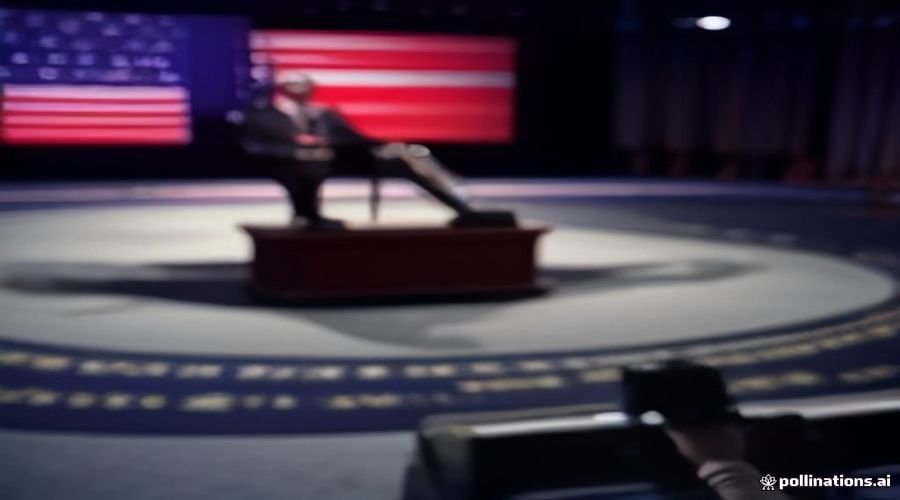 Strategic policy administration office and public governance briefing room addressing Presidential debate live updates Three candidates